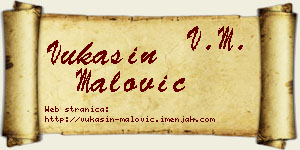 Vukašin Malović vizit kartica